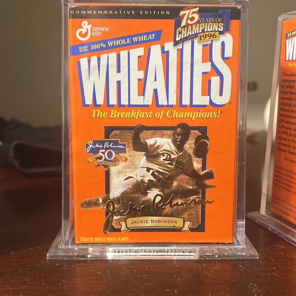 Wheaties 24k Gold Signature Jackie Robinson Muhammad Ali John Elway Cal Ripkin - Picture 6 of 7